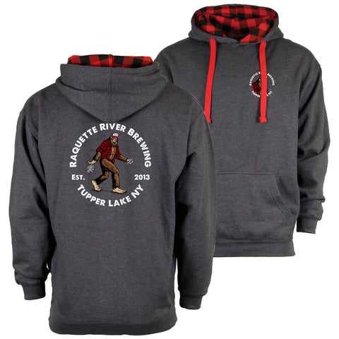 Hoodie - Benchmark Colorblock, Graphite/Red Plaid